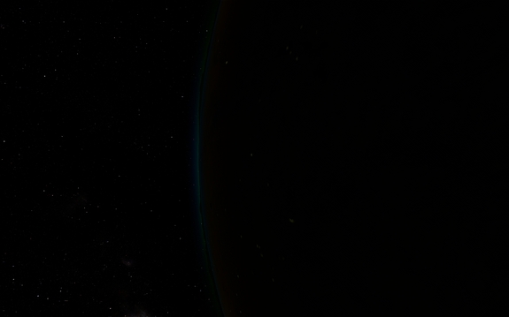 at just 80km above Kerbin, you can see light bend enough through the atmosphere to get a green glow just after sunset