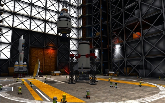 a look at final staging for the Mk1-2 test rocket (orbital stage being lifted) & IP ComSat I (fairing attachment)
