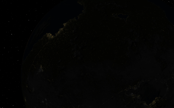 we've moved the antenna out of the way for this craft, so enjoy an unobstructed view of night side Kerbin