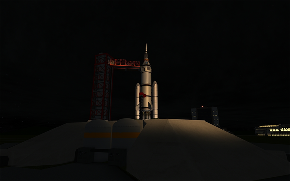 rocket is out on the pad and fueling has begun. Captains Bob and Wehrtop are also getting suited up