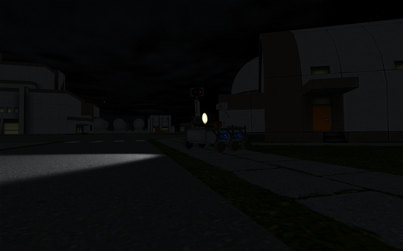 outside the rover garage with the Mun rover. No sunlight? No problem! Basic testing scheduled for this afternoon