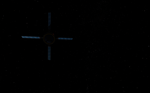 we've dumped the orbital stage, SAS is off, roll initiated and antenna lowered. Last image transmitted: Bye-bye SPS