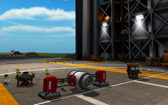 docking test probe segments undergoing final prep for assembly tomorrow. Staging Tues/Wed. Launch Thurs