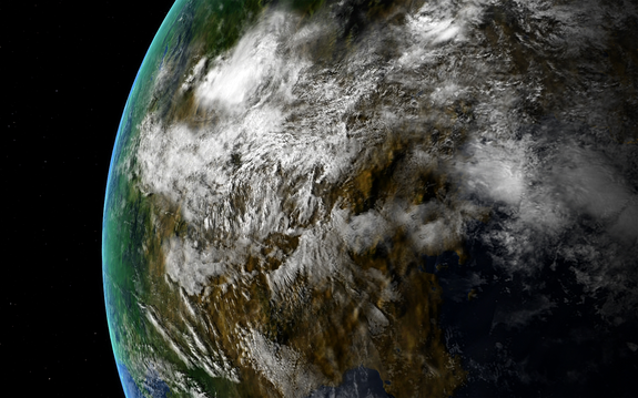 IP LinkSat stares down at the region of the western Great Desert where the capsule landed, in highlands ~80Km inland