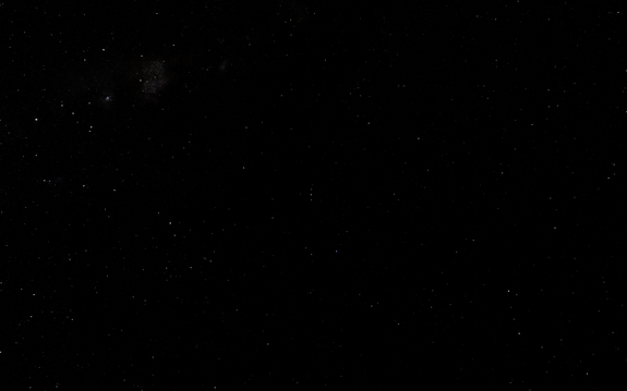 756,674km from Kerbin (center of image), now looking like a blue star amongst the vastness of space
