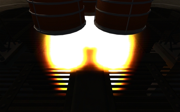 here's a close-up of the engines from cameras mounted on the clamp legs