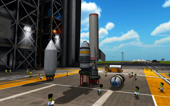 although it now won't be launching for several weeks, final staging of our first Minmus ComSat is underway today