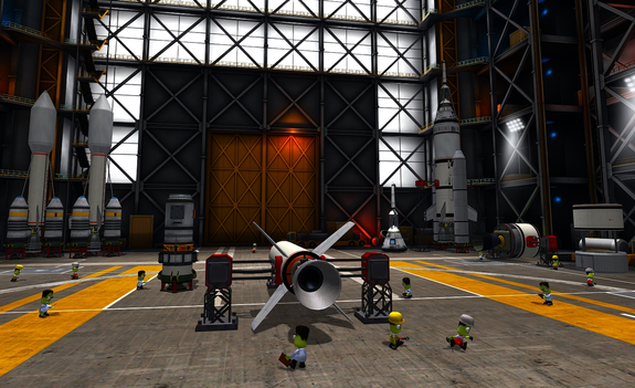 more Mun III parts, docking test probe near staging & two Minmus comsats completed. That's a Bearcat business end