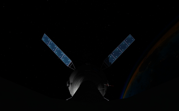 we're about to cross over into night. RCS system working great, solar panels are tracking the sun perfectly