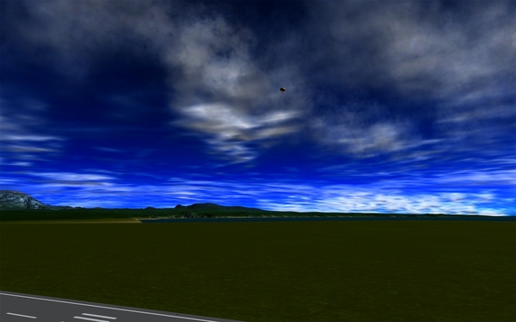 here's a photo Capt Wehrtop took from the control tower as the capsule descended under full chute deployment at 1km