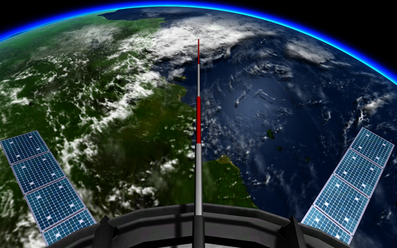 Duna I just completed its first orbit, here's a look back down at KSC from 100km