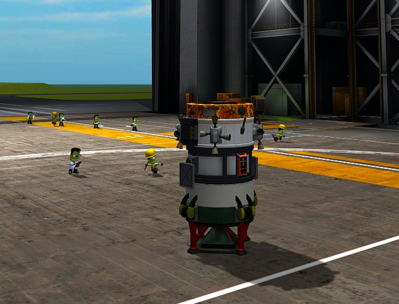 we're getting the RCS test rocket rolled out onto the pad. Here's the payload in the VAB earlier last week