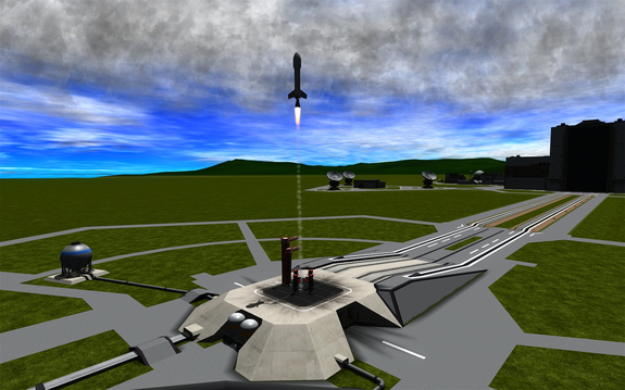 launch from the water tower camera. Billowing smoke at launch is an SRB thing. Main engine exhaust velocity too high