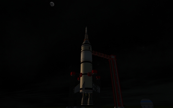 Mk1-2 rocket is out on the pad and we're completing umbilical linkage to begin transferring fuel into the tanks