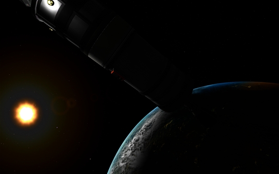 Desson's back onboard, here's a photo he took while out on EVA