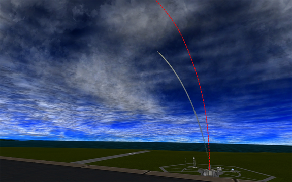 weak control authority allowed the heavy payload to tip the rocket more than we'd like. Here is our preferred profile