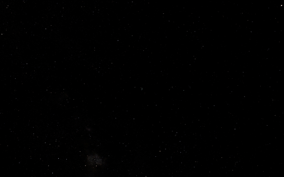 no optical zoom, here is a shot looking back towards Kerbin. We've barely begun traveling away and already - so small